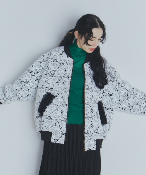 manana suerte（マニャーナスエルテ）の「SPECIAL EDITION レースZIPブルゾン（ブルゾン・レディース・ブラック×ホワイト・FREE）」の21枚目の写真