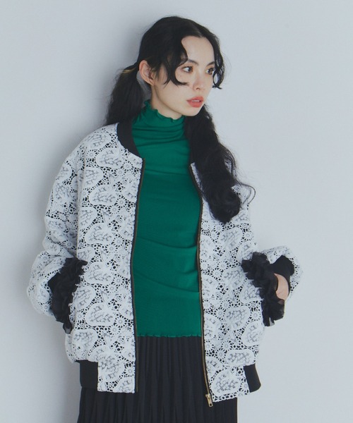 manana suerte（マニャーナスエルテ）の「SPECIAL EDITION レースZIPブルゾン（ブルゾン・レディース・ブラック×ホワイト・FREE）」の22枚目の写真