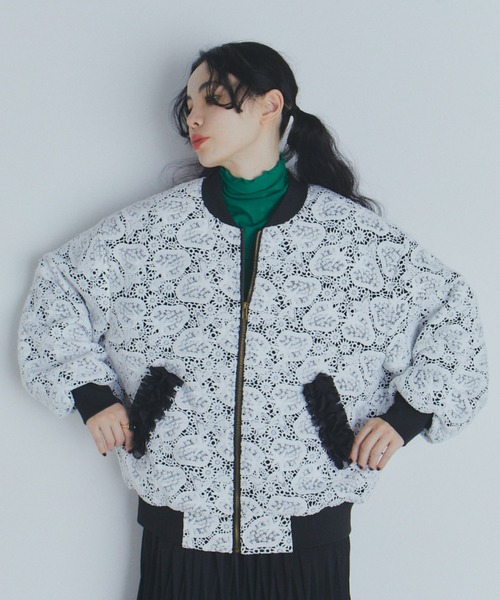 セール】SPECIAL EDITION レースZIPブルゾン（ブルゾン）｜manana