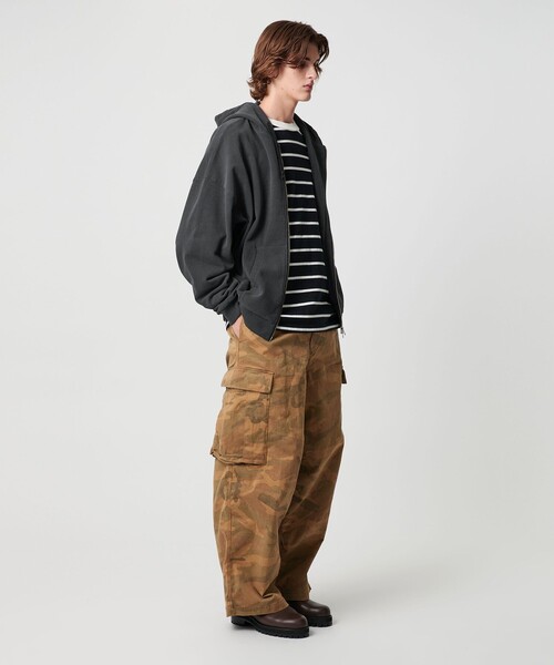 MONKEY TIME（モンキータイム）の「ピグメント プリント カーゴ パンツ -セットアップ対応-（カーゴパンツ・メンズ・ブラック/その他1・S/L/M）」の9枚目の写真