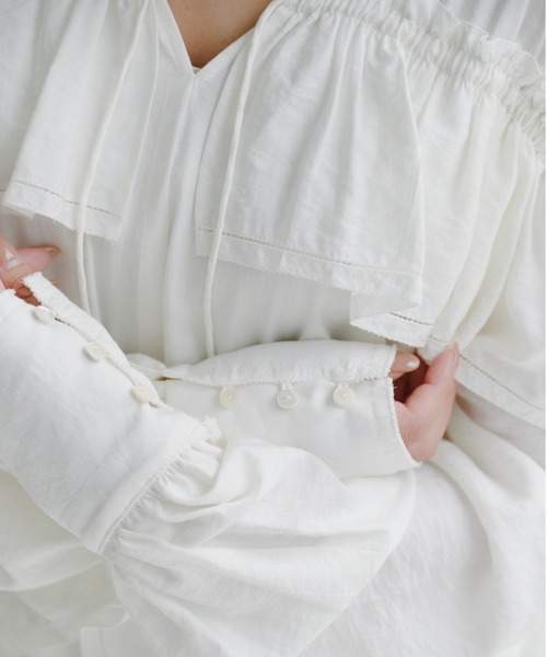 セール】リンクルラッフルワンピース（ワンピース）｜anuans（ア