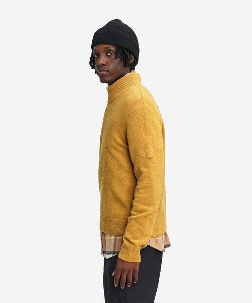 AIGLE（エーグル）の「ハーフジップ ウールセーター（ニット/セーター・メンズ・ダークネイビー/ライトグレー/マスタード・L/S/M/XL）」の17枚目の写真