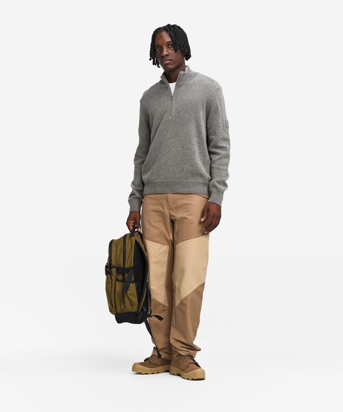 AIGLE（エーグル）の「ハーフジップ ウールセーター（ニット/セーター・メンズ・ダークネイビー/ライトグレー/マスタード・L/S/M/XL）」の6枚目の写真