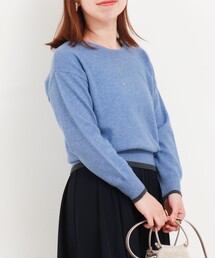 ニット/セーター（ブルー・ネイビー/青色系・カシミヤ）ファッション