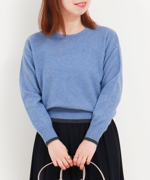 MIEKO UESAKO セーター カシミヤ混　ブルー系 MIEKO UESAKO セーター カシミヤ混 ブルー系