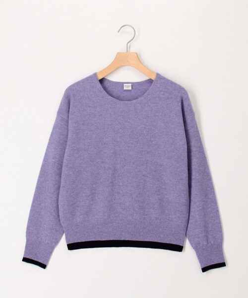 美品 セオリー 22AW カシミヤ 100 プルオーバー ニット パープル S