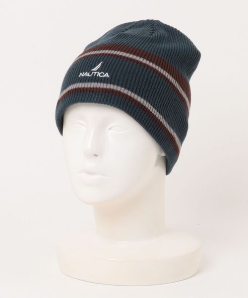 NAUTICA（ノーティカ）の「NAUTICA/ノーティカ ビーニー LINE KNIT BEANIE NT151（ニットキャップ/ビーニー・メンズ・グレー/ブラック/ネイビー・FREE）」の10枚目の写真