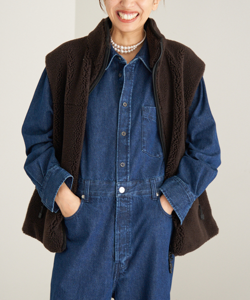 IENA(イエナ)の「Maison IENA ボアベスト(その他アウター・レディース・ブラウン・36/38)」の7枚目の写真