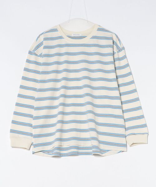 AMERICAN HOLIC(アメリカンホリック)の「アソートボーダーロングTシャツ(Tシャツ/カットソー・レディース・アイボリー/ボルドー/ネイビー・FREE)」の4枚目の写真