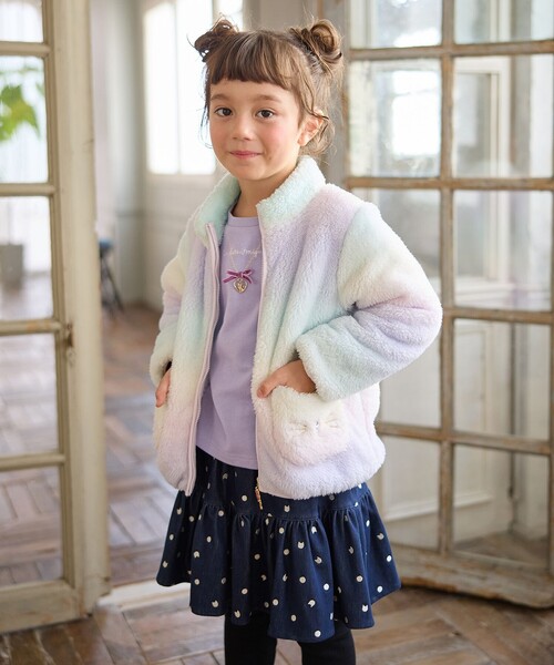 ANY（エニィ）の「袖チュール トレーニャー（スウェット・キッズ・ライラック系/ブラック系・130/120/110）」の18枚目の写真