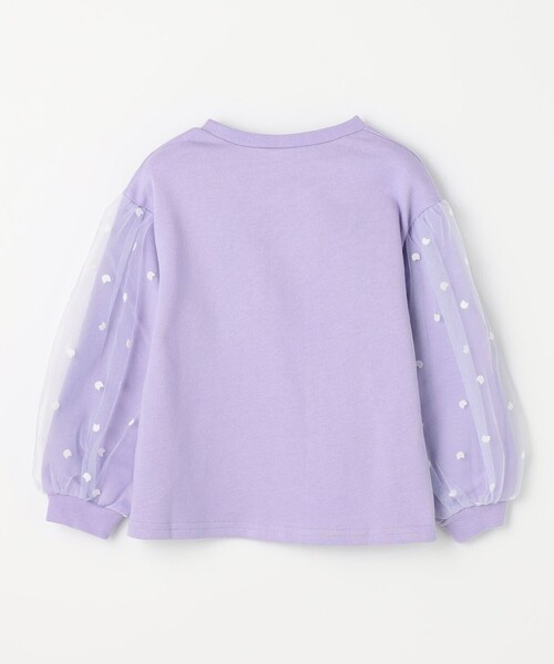 ANY（エニィ）の「袖チュール トレーニャー（スウェット・キッズ・ライラック系/ブラック系・130/120/110）」の5枚目の写真