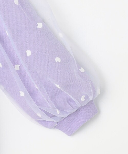 ANY（エニィ）の「袖チュール トレーニャー（スウェット・キッズ・ライラック系/ブラック系・130/120/110）」の8枚目の写真