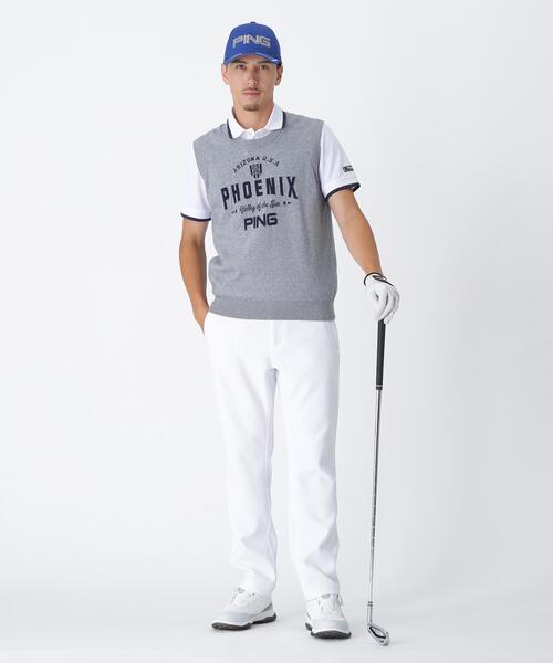 PING(ピン)の「【PING APPAREL】デニムライクニット/カノコ レイヤードツインニット <NATIVE> (MENS)(ベスト・メンズ・グレー/ブルー/ホワイト/ネイビー・LL1/L/LL/M/S)」の5枚目の写真