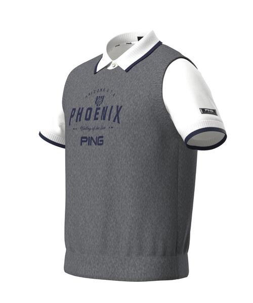 PING(ピン)の「【PING APPAREL】デニムライクニット/カノコ レイヤードツインニット <NATIVE> (MENS)(ベスト・メンズ・グレー/ブルー/ホワイト/ネイビー・LL1/L/LL/M/S)」の12枚目の写真