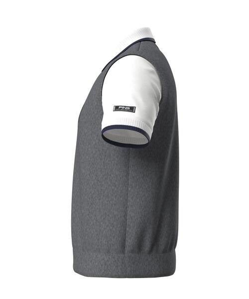 PING(ピン)の「【PING APPAREL】デニムライクニット/カノコ レイヤードツインニット <NATIVE> (MENS)(ベスト・メンズ・グレー/ブルー/ホワイト/ネイビー・LL1/L/LL/M/S)」の13枚目の写真