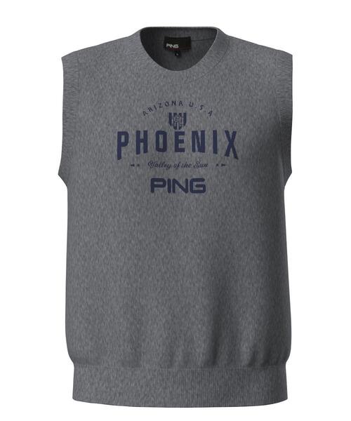 PING(ピン)の「【PING APPAREL】デニムライクニット/カノコ レイヤードツインニット <NATIVE> (MENS)(ベスト・メンズ・グレー/ブルー/ホワイト/ネイビー・LL1/L/LL/M/S)」の16枚目の写真