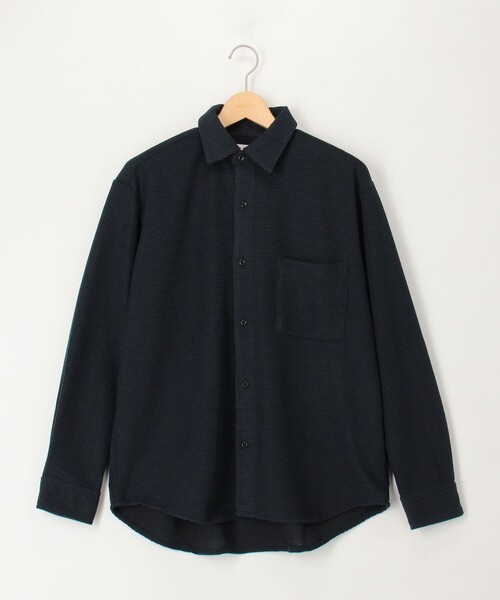 NOLLEY'S LIGHT(ノーリーズライト)の「ラッセルドビーレギュラーシャツ(シャツ/ブラウス・メンズ・ベージュ系その他3/ネイビー/ブラック・L/M)」の3枚目の写真