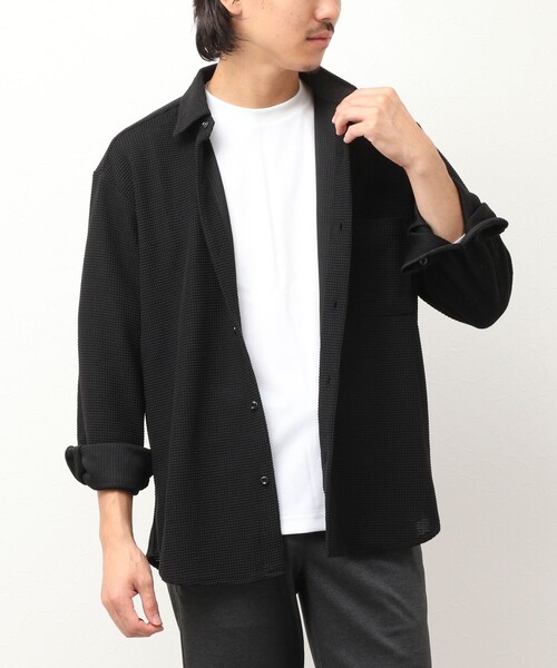 NOLLEY'S LIGHT(ノーリーズライト)の「ラッセルドビーレギュラーシャツ(シャツ/ブラウス・メンズ・ベージュ系その他3/ネイビー/ブラック・L/M)」の1枚目の写真