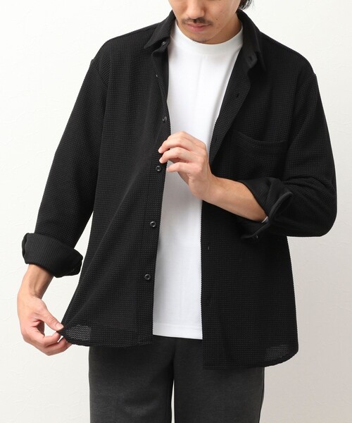 NOLLEY'S LIGHT(ノーリーズライト)の「ラッセルドビーレギュラーシャツ(シャツ/ブラウス・メンズ・ベージュ系その他3/ネイビー/ブラック・L/M)」の12枚目の写真