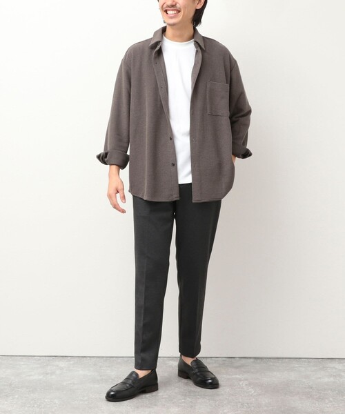 NOLLEY'S LIGHT(ノーリーズライト)の「ラッセルドビーレギュラーシャツ(シャツ/ブラウス・メンズ・ベージュ系その他3/ネイビー/ブラック・L/M)」の8枚目の写真