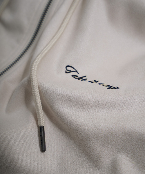 NILWAY（ニルウェイ）の「裏起毛カットスエード フラワー袖刺繍フルジップパーカー（パーカー・メンズ・ネイビー系/チャコールグレー/ブラウン/アイボリー・LARGE/MEDIUM）」の22枚目の写真