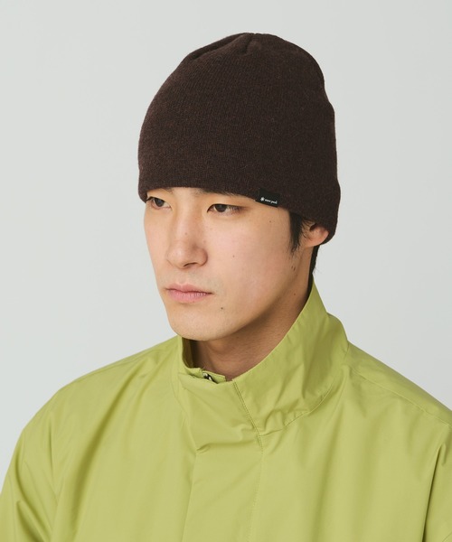 Snow Peak（スノーピーク）の「Snow Peak / Washable Wool Knit Cap 洗える ウールニットキャップ（ニットキャップ/ビーニー・メンズ・ライトグリーン/ダークブラウン/ブラック・ONE SIZE）」の3枚目の写真