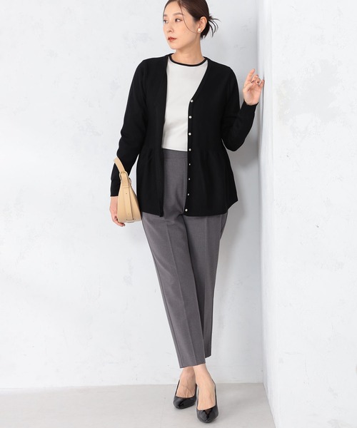 GALLORIA（ギャローリア）の「ペプラム切替カーディガン（カーディガン/ボレロ・レディース・ライトグレー/ネイビー・S/M/L/LL）」の3枚目の写真