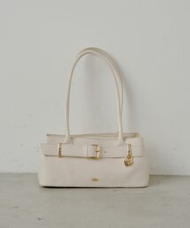 ハートキーチャーム付きベルトボストンバッグ