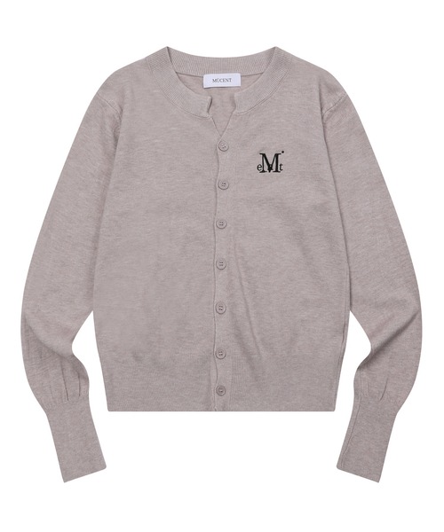 MUCENT（ムセント）の「【MUCENT】ブランド直輸入正規品/MUCENT マーレ 7ボタン クロップ ヘンリーネック カーディガン MUCENT MARAIS 7 BUTTON CROP HENRY NECK CARDIGAN（カーディガン/ボレロ・レディース・オートミール/アイボリー/ブラック/グレー・FREE）」の4枚目の写真