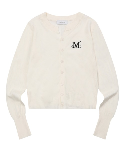 MUCENT（ムセント）の「【MUCENT】ブランド直輸入正規品/MUCENT マーレ 7ボタン クロップ ヘンリーネック カーディガン MUCENT MARAIS 7 BUTTON CROP HENRY NECK CARDIGAN（カーディガン/ボレロ・レディース・オートミール/アイボリー/ブラック/グレー・FREE）」の2枚目の写真