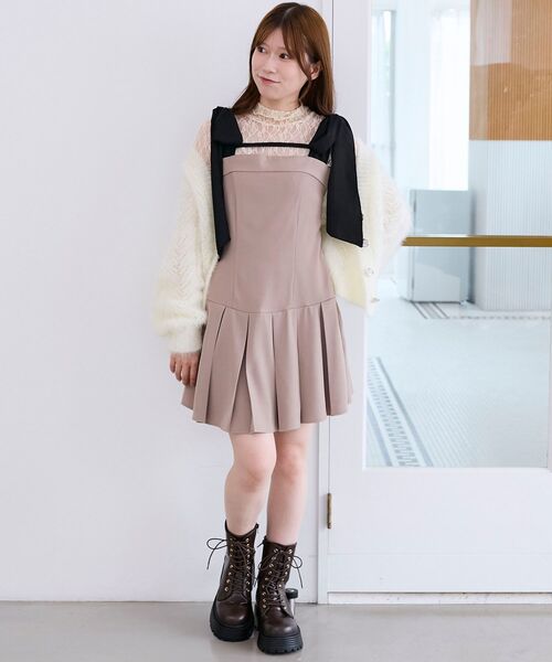 (希少レア)MARS♡リボンミニワンピース ショルダーリボンミニワンピース（ワンピース）｜MAJESTIC LEGON