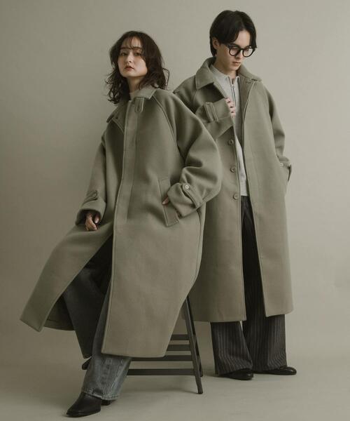 SENSE OF PLACE by URBAN RESEARCH（センスオブプレイスバイアーバンリサーチ）の「『ユニセックス』バルマカーンルーズコート（その他アウター・メンズ・ベージュ/ブラウン系その他/ブラック/ダークブラウン・LARGE/MEDIUM）」の14枚目の写真