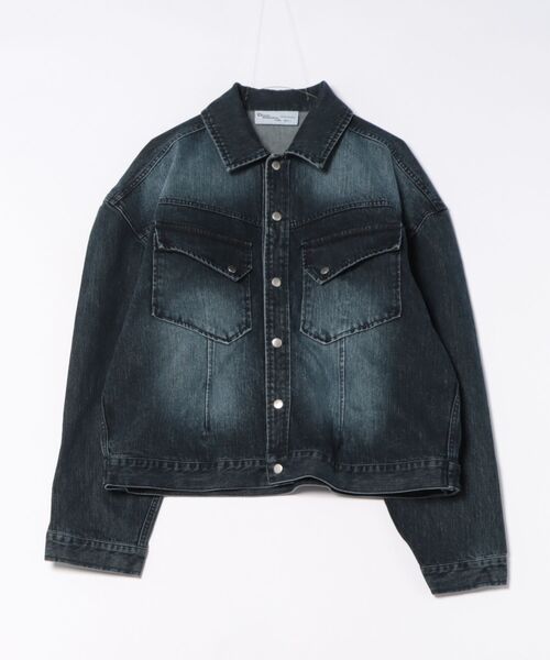 Chikashitsu＋】cropped denim jacket / 【チカシツプラス