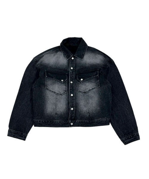 セール】【Chikashitsu +】cropped denim jacket / 【チカシツプラス