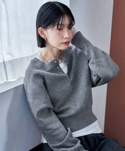 セール】＜新色追加＞ショート スナップボタン ラグラン ヘンリー