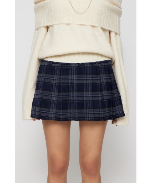 LAGUA GEM(ラグアジェム)の「CHECK PLEATS 2PIECE スカート(スカート・レディース・ブラウン/ネイビー/ブラック・X-SMALL/SMALL/MEDIUM)」の3枚目の写真