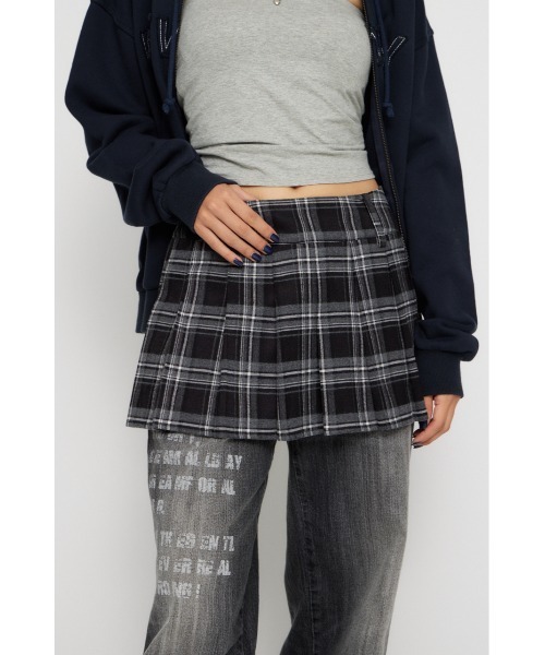 LAGUA GEM(ラグアジェム)の「CHECK PLEATS 2PIECE スカート(スカート・レディース・ブラウン/ネイビー/ブラック・X-SMALL/SMALL/MEDIUM)」の5枚目の写真