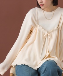 OMNES | ワッフルビスチェ＆インナーセット レイヤードカットソー(アンサンブル)