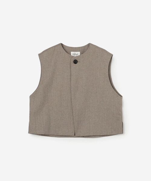 LE GLAZIK（ルグラジック）の「LE GLAZIK | ウール ジレ WOMEN（その他アウター・レディース・ダークネイビー/グレー/ベージュ・36）」の3枚目の写真