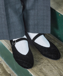 BLACK キルティングメリージェーン