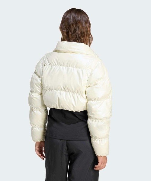 Essentials グロッシー 2-in-1スタイル クロップド丈 パファー