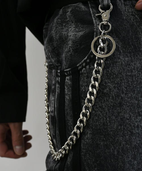 BENUSTA（ベヌスタ）の「A'GEM/9 × .kom 『BENUSTA/ベヌスタ』HEAVY CURB WALLET CHAIN/ヘヴィーカーブウォレットチェーン（ウォレットチェーン・メンズ・シルバー・FREE）」の2枚目の写真