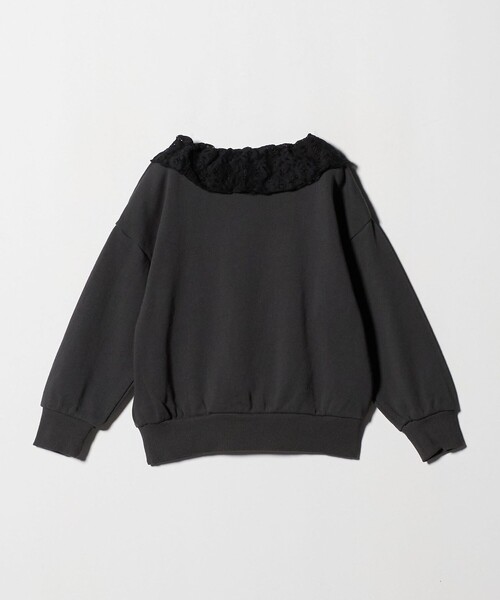 green label relaxing（グリーンレーベルリラクシング）の「レースエリ 裏毛プルオーバー / キッズ  100cm-160cm（スウェット・キッズ・ナチュラル/ダークグレー・120cm/140cm/160cm/130cm/100cm/150cm/110cm）」の7枚目の写真