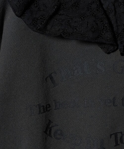 green label relaxing（グリーンレーベルリラクシング）の「レースエリ 裏毛プルオーバー / キッズ  100cm-160cm（スウェット・キッズ・ナチュラル/ダークグレー・120cm/140cm/160cm/130cm/100cm/150cm/110cm）」の12枚目の写真