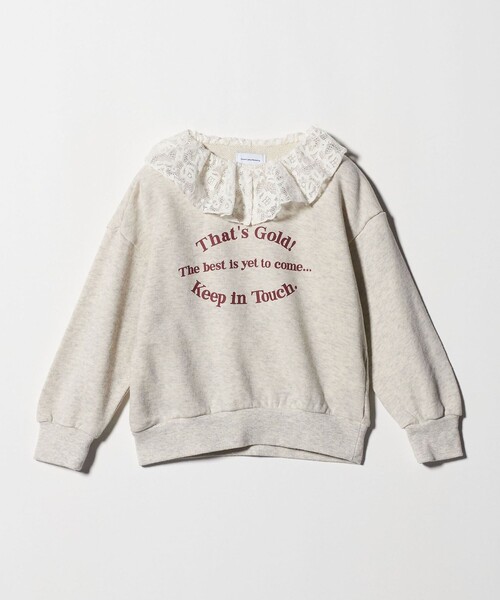 green label relaxing（グリーンレーベルリラクシング）の「レースエリ 裏毛プルオーバー / キッズ  100cm-160cm（スウェット・キッズ・ナチュラル/ダークグレー・120cm/140cm/160cm/130cm/100cm/150cm/110cm）」の13枚目の写真