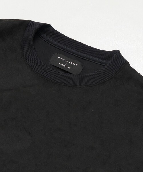 UNITED TOKYO（ユナイテッドトウキョウ）の「【大人気】マイクロスエード クルーネック PO ｜ユニセックス / 軽量/冬服/スウェット/インナー/伸縮性/プルオーバー/起毛（Tシャツ/カットソー・メンズ・ダークグレー/ブラック/ベージュ/ライトベージュ・1/2）」の5枚目の写真