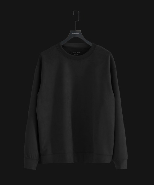 UNITED TOKYO（ユナイテッドトウキョウ）の「【大人気】マイクロスエード クルーネック PO ｜ユニセックス / 軽量/冬服/スウェット/インナー/伸縮性/プルオーバー/起毛（Tシャツ/カットソー・メンズ・ダークグレー/ブラック/ベージュ/ライトベージュ・1/2）」の2枚目の写真