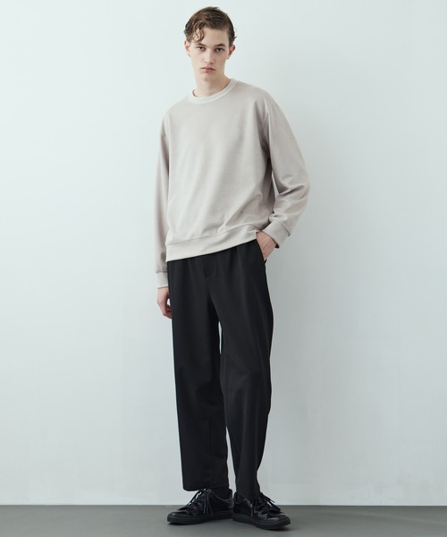 UNITED TOKYO（ユナイテッドトウキョウ）の「【大人気】マイクロスエード クルーネック PO ｜ユニセックス / 軽量/冬服/スウェット/インナー/伸縮性/プルオーバー/起毛（Tシャツ/カットソー・メンズ・ダークグレー/ブラック/ベージュ/ライトベージュ・1/2）」の17枚目の写真