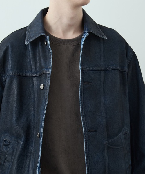 UNITED TOKYO（ユナイテッドトウキョウ）の「【大人気】マイクロスエード クルーネック PO ｜ユニセックス / 軽量/冬服/スウェット/インナー/伸縮性/プルオーバー/起毛（Tシャツ/カットソー・メンズ・ダークグレー/ブラック/ベージュ/ライトベージュ・1/2）」の21枚目の写真