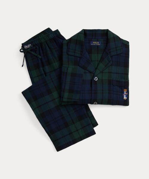 Polo ベア チェック フランネル パジャマ セット（ルームウェア